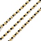 Brass Enamel Link Chains, wiht Spool, Long-Lasting Plated, Soldered, Lead Free & Cadmium Free, Black, Links: 9x4.5x2mm