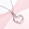 Hollow Heart 304 Stainless Steel Pendant Necklaces, Stainless Steel Color, 18.11 inch(46cm)
