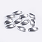 Tarnish Resistant 201 Stainless Steel Links connectors, Oval, Stainless Steel Color, 17x8x1.5mm, Hole: 2mm