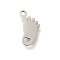 201 Stainless Steel Charms, Laser Cut, Footprint Charm, Stainless Steel Color, 12x8x1mm, Hole: 1.2mm