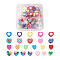 Handmade Polymer Clay Beads, Heart, Mixed Color, 150pcs/box