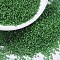 MIYUKI Delica Beads, Cylinder, Japanese Seed Beads, 11/0, (DB0274) Lined Pea Green Luster, 1.3x1.6mm, Hole: 0.8mm, about 20000pcs/bag, 100g/bag