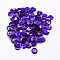 Plastic Paillette Beads, Semi-cupped Sequins Beads, Center Hole, Blue Violet, 6~7x0.5mm, Hole: 1mm, about 35000pcs/pound