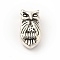 Tibetan Style Alloy Beads, Owl, Antique Silver, 15.5x8.5x7mm, Hole: 3.5mm, about 152pcs/500g