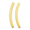 Brass Curved Tube Beads, Cadmium Free & Lead Free, Golden, 45x4mm, Hole: 3mm