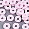 Handmade Polymer Clay Beads, for DIY Jewelry Crafts Supplies, Disc/Flat Round, Heishi Beads, Pink, 8x1mm, Hole: 2mm, about 650pcs/50g
