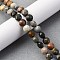 Natural Ocean Jasper Beads Strands, Faceted Rhombus Cut, Flat Round, 8~8.5x4.5~6.8mm, Hole: 0.8~1.2mm, about 48~49pcs/strand, 15.08~15.35 inch(38.3~39cm)