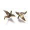 Alloy Beads, Paper Crane, Antique Bronze, 16x21x8mm, Hole: 1.4mm