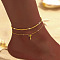 Alloy Chain Anklets for Women, Golden, 8-1/4 inch(21cm)