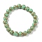 Synthetic Turquoise(Dyed) Round Beaded Stretch Bracelets, Green, Inner Diameter: 1-7/8 inch(4.9cm), 8mm