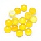Natural Yellow Agate Cabochons, Dyed & Heated, Grade A, Half Round, 8x3.5~4mm