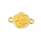 Tibetan Style Links/Connectors, Lead Free and Cadmium Free, Flower, Golden, 18.5x12x3mm, Hole: 2mm
