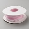 5 Yards Organza Ribbon with Plastic Pearl Beads, for Bowknot, Bouquet, Gift Decoration, Pearl Pink, 1-5/8 inch(40mm)