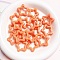 Spray Painted Acrylic Linking Ring, Star Connector, Coral, 27x27mm, Inner Diameter: 15x15mm