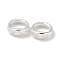 Brass Ring Charm Connectors, Bracelet Necklace End Loop Wire Protector, 925 Sterling Silver Plated, 5x2mm, Hole: 0.8mm