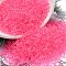 TOHO Demi Round Seed Beads, Japanese Seed Beads, Matte Inside Colours, (971) Opaque Neon Pink-Lined Matte Crystal, 11/0, 2.2x0.9mm, about 78000pcs/pound(450g)