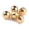 Brass Spacer Beads, Long-Lasting Plated, Round, Real 24K Gold Plated, 5mm, Hole: 1.4mm
