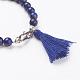 Lapis Lazuli Beads Necklaces and Bracelets Jewelry Sets SJEW-JS00906-03-8