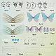 Sunnyclue 1 boîte de bricolage 10 paires de breloques en forme d'aile de papillon DIY-SC0020-18-2