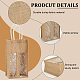 Прямоугольные льняные винные пакеты с 2 отделением и ручкой ABAG-WH0046-28B-4