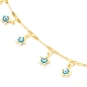 Star Evil Eye Charm Bracelets & Necklaces Jewelry Sets SJEW-JS01135-4