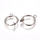 304 Stainless Steel Clip-on Earring Findings STAS-L238-025P-2
