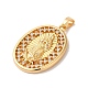 Латунные микро проложить кубического циркония подвески KK-M294-06G-02-2