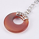 Natural Agate Keychain KEYC-P041-D08-4