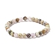 Bracelets extensibles en perles d'opale africaine naturelle BJEW-K233-01A-01-2