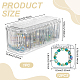 Rechteckige Armreif-Organizerboxen aus Kunststoff&nbsp;CON-WH0107-91-3