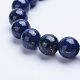 Lapis naturelles bracelets élastiques en perles lazuli BJEW-P072-F07-3