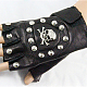 Punk Leather Skull and Rivet Glove AJEW-O016-04-2