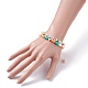 Handgefertigte geflochtene Perlenarmbänder aus Polymer-Ton BJEW-TA00043-15