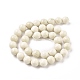 Natural Fossil Round Bead Strands G-O151-02-10mm-2