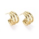 Brass Stud Earrings EJEW-L234-35G-1