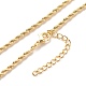 Ожерелье из латунной веревочной веревки для женщин X-NJEW-P265-15G-1