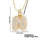 Элегантные латунные микропаве прозрачные кубические цирконии 3d начальные ожерелья DV4415-12-1