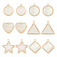 12 pièces 6 styles pendentifs en coquillage naturel BSHE-TA0002-06-1