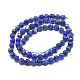 Chapelets de perles en lapis-lazuli naturel G-K303-B01-6mm-2