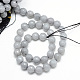 Chapelets de perle en jade blanc naturel G-R346-8mm-10-3