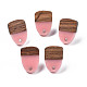 Resin & Walnut Wood Stud Earring Findings MAK-N032-026A-3