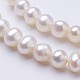 Fili di perle di perle d'acqua dolce coltivate naturali PEAR-F004-09-3