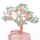 Jetons verts naturels d'aventurine et décorations d'étalage de piédestal de quartz rose G-S282-01-2