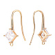 Brass Earring Hook ZIRC-Q019-002G-2