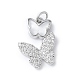 Подвески из латуни микропаве с фианитами и стеклом KK-F892-49P-2