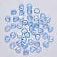 Transparent Spray Painted Glass Charms GLAA-R111-01-B09-1