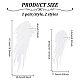 2 par de apliques de encaje bordado de poliéster con alas de ángel de 2 estilos DIY-FG0003-89B-2