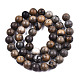 Chapelets de perles de jaspe dendritique naturelle G-S186-8mm-2