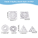 Dicosmétique 30 pièces 3 style 201 liens de estampes filigrane en acier inoxydable STAS-DC0005-52-5