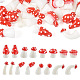 32Pcs 8 Style Luminous Mushroom Resin Display Ornaments DJEW-TA0001-02-1